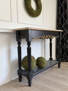 Aurelia luxury console table styled in an elegant hallway inspired by timeless Italian interiors.